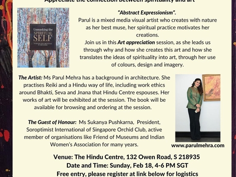 Book discussion, Hindu Centre Singapore, February 2024