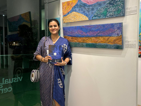 Opening night “ Making Waves” group show, Visual arts centre, Singapore, Jan 2024