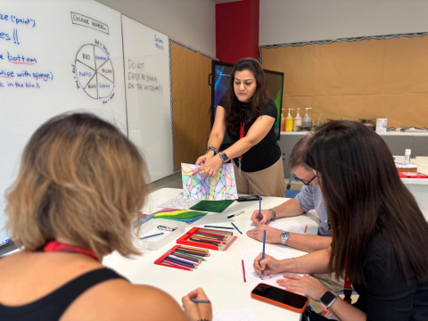 Art workshop facilitated by Parul Mehra  at XCL world academy, Singapore, April 2026