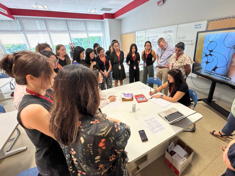 Art workshop facilitated by Parul Mehra  at XCL world academy, Singapore, April 2026