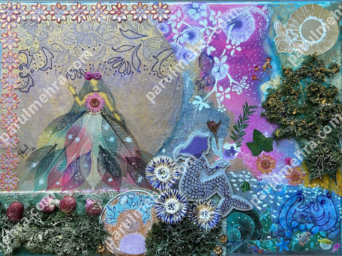 Earth goddess blessing her picturesque creations